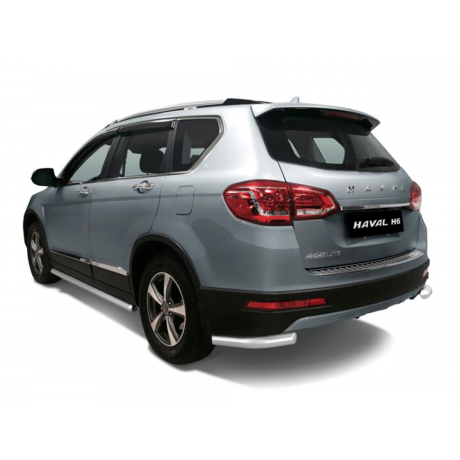 Защита заднего бампера угловая d63мм (НПС) HAVAL H6 (2014-н.в.) купить недорого с доставкой в Ангарск
