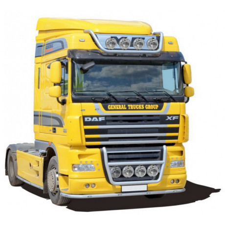 Защита переднего бампера «Труба» для DAF FT XF105.410-460 (2008-2013)(Нерж. Сталь) купить недорого с доставкой в Ангарск